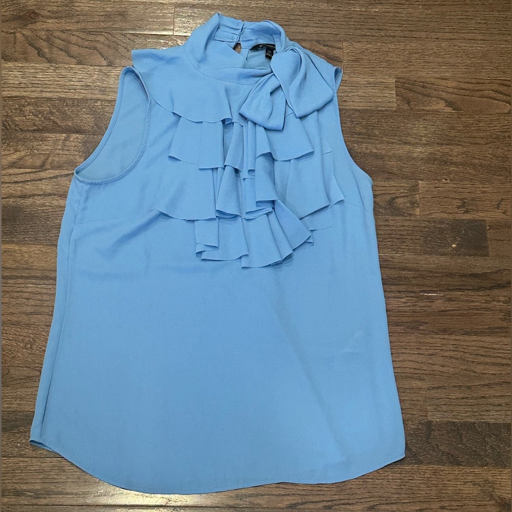 Banana Republic Light Blue Ruffle Blouse